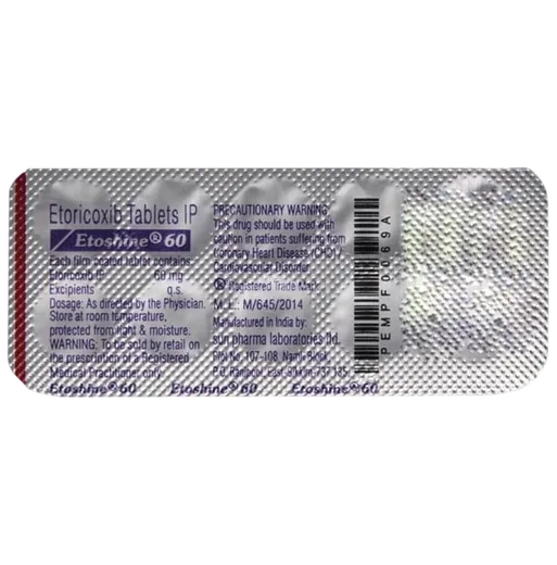 etoshine 60mg tablet 10's